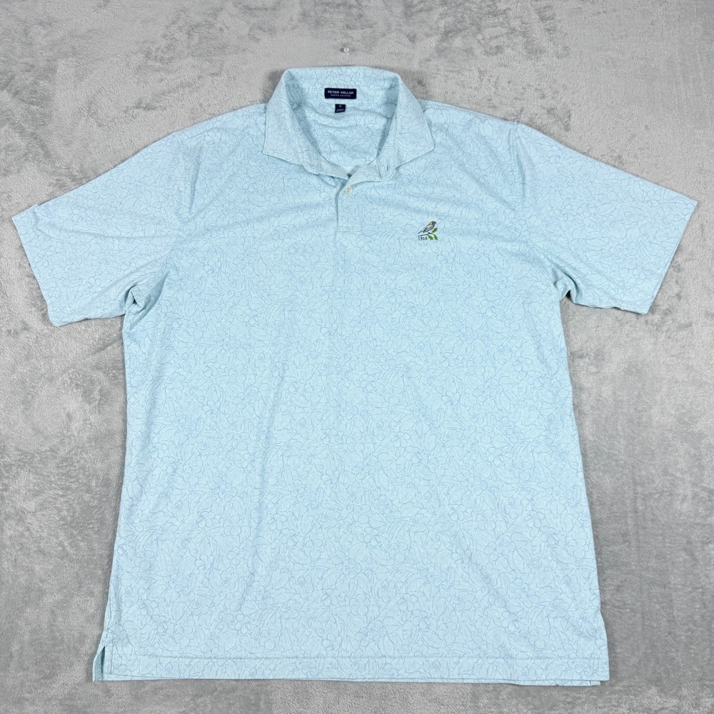 Peter Millar Crown Crafted Mens XL Polo Shirt Bob O Link Golf Club Floral AOP